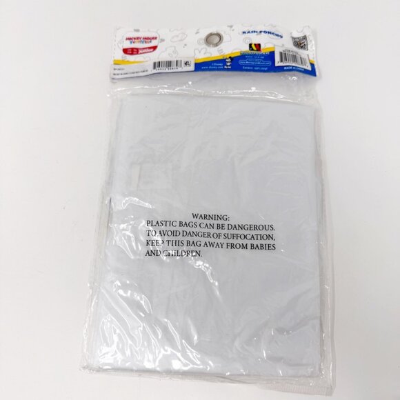 LOT 3 - Disney Mickey Mouse & Gang YOUTH Hooded Poncho  Clear  NEW - Picture 3 of 6